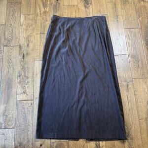 Vintage GOTCHA COVERED Womens size 16 Brown Zip Up Maxi Skirt Made In USA